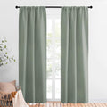 NICETOWN Window Curtains Blackout Drapes - Thermal Insulated Solid Rod Pocket Blackout Curtains/Draperies for Living Room (Sage Green, One Pair, 34 by 84-Inch)