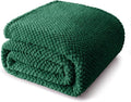 Whale Flotilla King Size Fuzzy Fleece Blanket for Bed, 90x104 Inch Fluffy Warm Soft Jacquard Blankets for All Season, Lightweight and Cozy, Deep Green