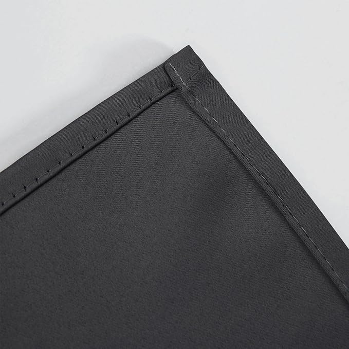 LEMOMO Dark Grey Thermal Blackout Curtains/42 x 84 Inch/Set of 2 Panels Room Darkening Curtains for Bedroom