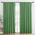 NICETOWN Living Room Curtains, Blackout Draperies, Froest Green, 1 Pair, 70 x 84-inch, Home Decorations Thermal Insulated Solid Rod Pocket Blackout Drapes for Cafe