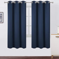 LEMOMO Navy Blue Thermal Blackout Curtains/42 x 72 Inch/Set of 2 Panels Room Darkening Curtains for Bedroom
