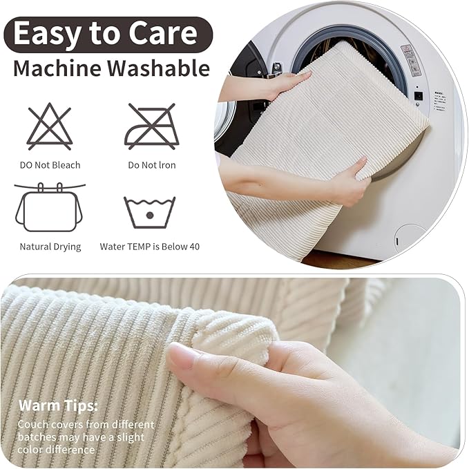 Couch Covers for Dogs Washable, Non Slip Couch Covers for Loveseat Sofa Pet Friendly, Soft Fuzzy Sofa Covers for Pet, Dog Couch Cover Furniture Protector(1PC,Beige White,27.6"x27.6")