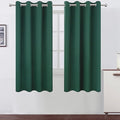 LEMOMO Dark Green Blackout Curtains 66 x 63 Inch Length/Set of 2 Curtain Panels/Thermal Insulated Room Darkening Blackout Curtains for Bedroom