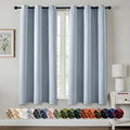 MIULEE Light Blue Blackout Curtains for Bedroom Living Room 54 Inches Long 2 Panels, Thermal Insulated Room Darkening Drapes Solid Grommet Noise Reduction Light Blocking Window Treatments 40x54 Inch