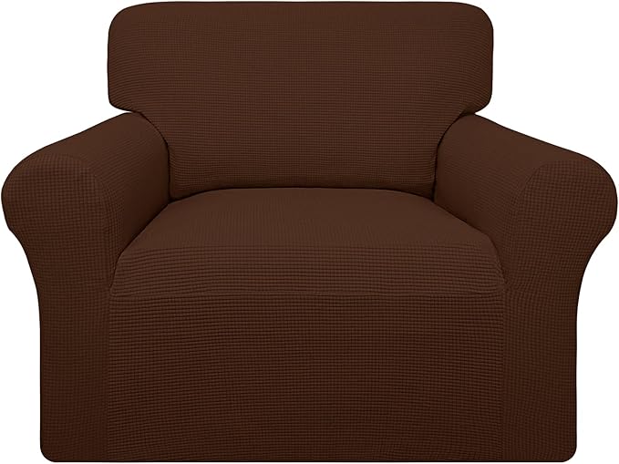 Easy-Going 100% Waterproof Chair Couch Cover, Dual Waterproof Sofa Cover, Stretch Jacquard Sofa Slipcover, Leakproof Furniture Protector for Kids, Pets, Dog and Cat (Chair, Coffee)