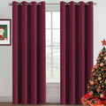 H.VERSAILTEX Blackout Curtains for Bedroom 84 Inches Length Thermal Insulated Window Curtains for Living Room, Christmas Deals Curtain Panels, Antique Grommet - Burgundy Red, One Panel, 52" W x 84" L