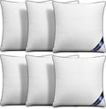 Utopia Bedding Throw Pillow Inserts (Pack of 6, White), 16 x 16 Inches Decorative Indoor Pillows for Sofa, Bed, Couch, Cushion Sham Stuffer
