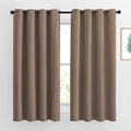 NICETOWN Bedroom Blackout Curtains and Drapes - Window Treatment Thermal Insulated Solid Grommet Blackout Draperies for Bedroom (Set of 2 Panels, 52 by 63 Inch, Cappuccino)