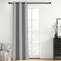 Yakamok Blackout Curtains for Bedroom,Grommet Thermal Insulated Room Darkening Curtains for Living Room,1 Panel (38 x 84Inch, Light Grey)