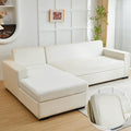 Couch Cushion Covers for Sofa Couch Covers Wear-Resistant Universal Sofa Cover Washable Stretch for Sectional Slipcovers (Texture-Cream White,Chaise Cover)