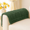 hyha Couch Covers for Dogs Washable, Non Slip Plush Dog Sofa Protectors, Fuzzy Pet Couch Covers for 3 Cushion Sofa Pet Friendly (Dark Green, 27.6" x 27.6")