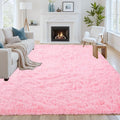 8x10 Area Rugs for Living Room Rug: Soft Fluffy Shag Light Pink Rugs for Bedroom, Non-Slip Large Fuzzy Plush Rug Indoor Floor Carpet for Nursery Kids Boys Girl Room, Dorms, Playroom, Modern Home Decor