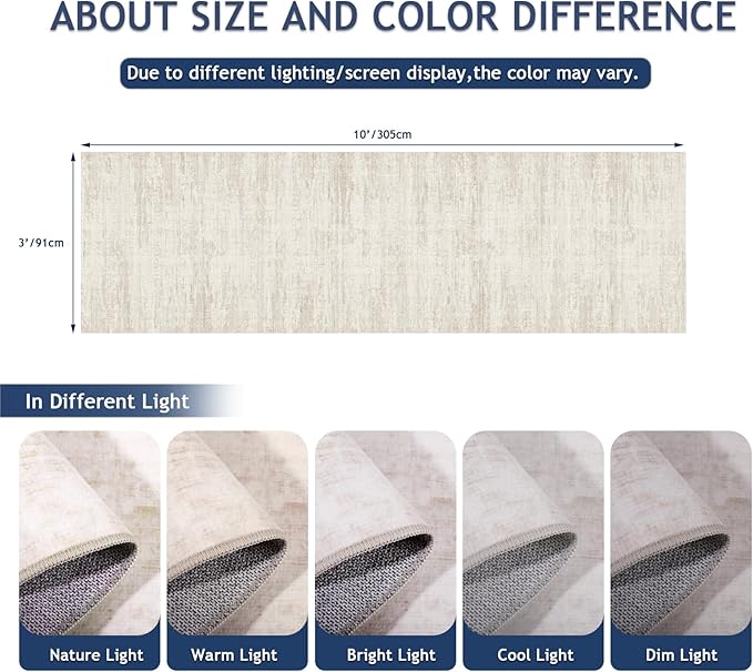 Washable Runner Rugs 3x10 Abstract Kitchen Runner Rug Non Slip Backing, Ultra-Thin Carpet Runners for Hallway 10 ft,Long Rug Runner for Entryway Living Room Bedroom Laundry Room