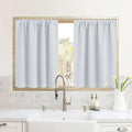 RYB HOME RV Curtains for Camper Windows, Mini Small Thermal Insulated Sunlight Heat Blocking Blocking Privacy Portable Curtains for Travel Trailer, Width 34 by Length 24, Greyish White, 2 Panels
