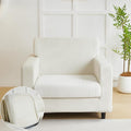 Couch Cushion Covers for Sofa Couch Covers Wear-Resistant Universal Sofa Cover Washable Stretch for Sectional Slipcovers (Texture-Cream White,Extra Large Single Seat Cover)