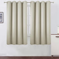 LEMOMO Light Beige Thermal Blackout Curtains/52 x 63 Inch/Set of 2 Panels Room Darkening Curtains