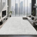 Shag Area Rugs for Bedroom Living Room,6X9 Ultra Soft White Fluffy Area Rugs for Dorm, Indoor Carpet Nursery Rugs for Kids Room Home Decor,White