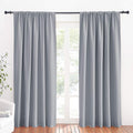 RYB HOME Large Blackout Curtains for Bedroom 84 inches Long 2 Panels Set, Privacy Thermal Insultaed Sunlignt Heat Blocking Drapes for Sliding Patio Door, Width 70 by Length 84, Silver Grey
