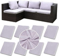 8Pcs Stretch Velvet Patio Cushion Cover,Fluffy,for Fall Outdoor Couch Cushion Cover Replacement,Washable Indoor Outdoor Cushion Slipcovers(Smoke Gray,Cover Only)
