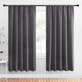 NICETOWN Blackout Curtain Panels for Window - Thermal Insulated Rod Pocket Blackout Drapes/Draperies for Dining Room (2 Panels, W52 x L72 inches, Grey)