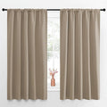NICETOWN Blackout Curtains for Living Curtains, Taupe, Set of 2, 52 by 63 Inch, Window Treatment Blackout Curtain Panels, Home Decor Thermal Insulated Solid Drapes for Bedroom