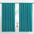 NICETOWN Blackout Curtains for Bedroom, Blackout Curtain Panels, Peacock Blue, 1 Pair, 70 by 63-inch, Window Treatment Energy Saving Thermal Insulated Solid Rod Pocket Blackout Drapes/Draperies