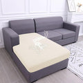 hyha Waterproof Couch Cushion Covers, Sectional Sofa Cushion Slipcovers L Shape, Thick Stretch Jacquard Fabric, Washable Chaise Lounge Cover with Elastic Bottom (1 Piece for Chaise, Light Beige)
