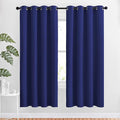 NICETOWN Blackout Window Curtains 72" L - Grommet Top Room Darkening Thermal Insulated Vertical Window Drapes Modern for Flat/Apartment (2 Panels, 46 x 72 Inch, Navy Blue)