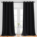 NICETOWN Black Out Curtains 96 inches Long for Living Room, Grommet Thermal Insulated Blackout Window Treatments Room Darkening Drapes for Bedroom, W52 x L96, 2 Panels