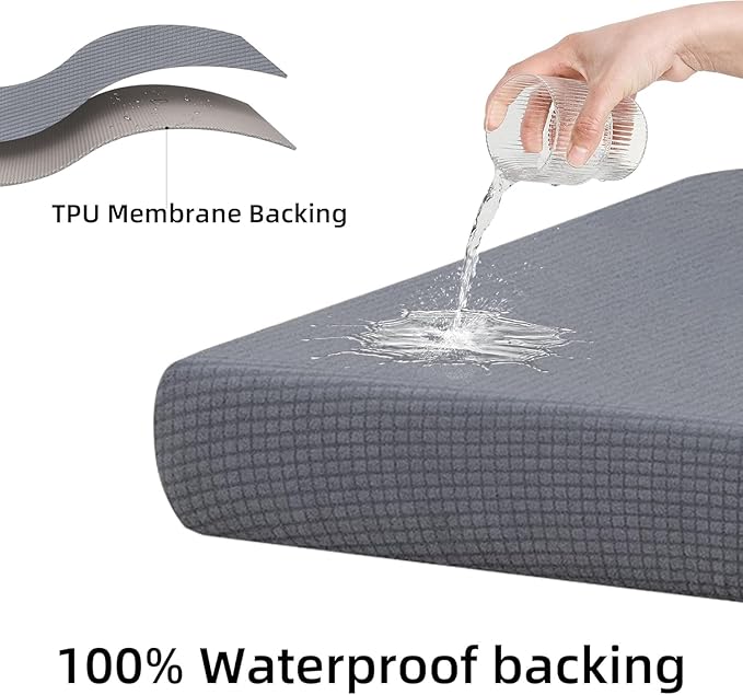 Outdoor Cushion Covers Set,8PCS Patio Furniture Couch Seat Slipcovers, Replacement for Sofa Sectional Chair(Cover，Only)