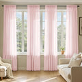 MIULEE Blush Pink Sheer Curtains 108 Inches Long, 4 Panels Set, Light Filtering Rod Pocket Voile Drapes for Living Room and Bedroom, Airy Soft Fabric Window Treatments, 42 x 108 Inches