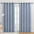 NICETOWN Room Darkening Draperies Window Curtain Panels, Vintage Blue, 2 Panels, W60 x L84 -inch, Thermal Insulated Grommet Room Darkening Curtains for Bedroom