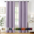 MIULEE Lilac Blackout Curtains for Bedroom Living Room 84 Inches Long 2 Panels, Thermal Insulated Room Darkening Drapes Solid Grommet Noise Reduction Light Blocking Window Treatments 40x84 Inch