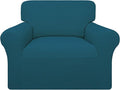 Easy-Going 100% Waterproof Chair Couch Cover, Dual Waterproof Sofa Cover, Stretch Jacquard Sofa Slipcover, Leakproof Furniture Protector for Kids, Pets, Dog and Cat (Chair, Peacock Blue)