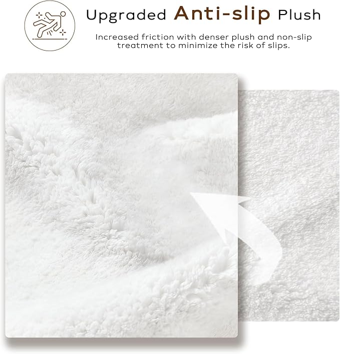 Ashler Faux Fur Rug, Upgraded Soft Faux Rabbit Fur White Area Rugs, 2 x 3 Feet, Machine Washable Nursery Decor Throw Rugs for Bedroom, Kids Room, Living Room