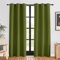 NICETOWN Blackout Window Curtains 80 inch Long, 2 Panels, 34 inch, Olive Green, Grommet Top Room Darkening Thermal Insulated Solid Vertical Drapes for Bedroom/Kid Room