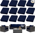 Outdoor Cushion Covers Set,12PCS Patio Furniture Couch Seat Slipcovers, Replacement for Sofa Sectional Chair(Cover，Only)
