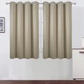 LEMOMO Beige Thermal Blackout Curtains/52 x 54 Inch/Set of 2 Panels Room Darkening Curtains for Bedroom