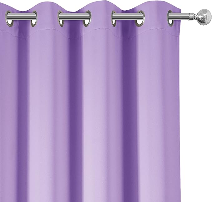 LEMOMO Blackout Curtains 66 x 84 inch/Lavender Curtains Set of 2 Panels/Thermal Insulated Room Darkening Bedroom Curtains