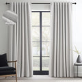Topfinel 90 Inches Long Full Blackout Light Grey Linen Curtains for Bedroom, Pinch Pleat Black Out Curtains, Viral Farmhouse Modern Lined Track Drapes 2 Panels Set for Sliding Door Winter