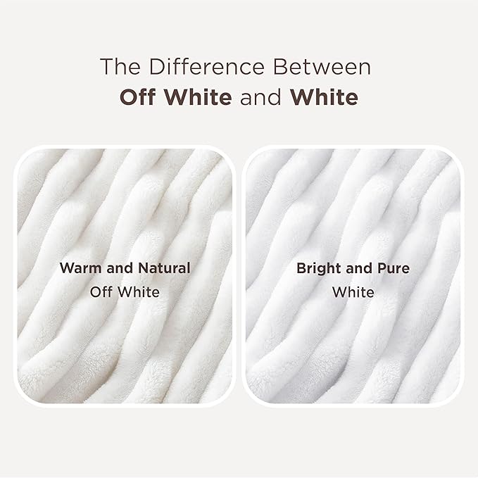 Bedsure GentleSoft King Size Blanket for Bed - Cozy Soft Blankets for Women, Cute Large Bedding Fleece Throws for Girls, Off White, 108x90 Inches