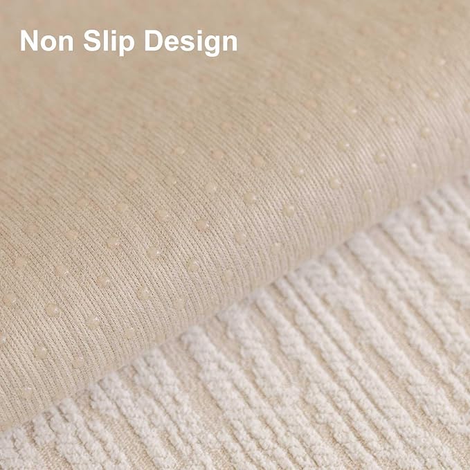 Soft Waterproof Chenille Cover Washable, Non Slip Sectional Sofa Covers for 3 Cushion Couch Sofa L Sharped Sofa Slipcover for Pets, Furniture Protector (1 PCS 36"x63" White)