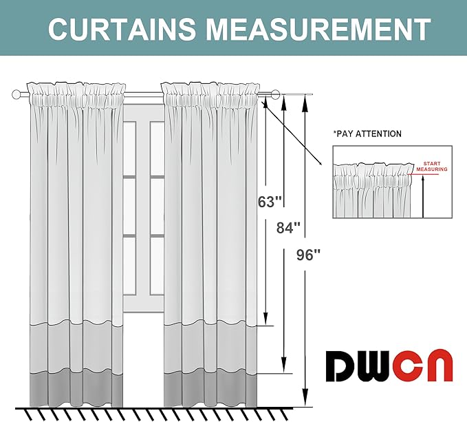 DWCN Blackout Curtains Room Darkening Thermal Insulated Bedroom Curtains Window Curtain Panels, 42 x 45 inches Long, Set of 2 Light Green Rod Pocket Drapes