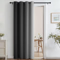 SimpleHome Ombre Room Darkening Curtains 84 inches Length for Bedroom,Grommet Gradient Light Blocking Black to White Gradient Window Curtain for Living Room,1 Panel, 52x84 inches