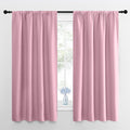 NICETOWN Kitchen Curtains, Short Blackout Drapes, Rouge Pink, 34" Wide by 54" Long, 2 PCs, Thermal Insulated Blackout Curtain Panels for Kids Room, Play Room