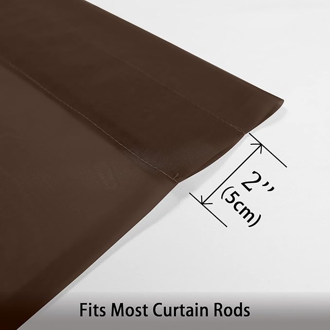 OWENIE Chocolate Sheer Curtains 96 Inch Length, Elegant Sheer Curtains for Bedroom, Window Voile Sheer Curtain Panels/Drapes/Treatment for Living Room, 2Pcs, Each 42" W x 96" L