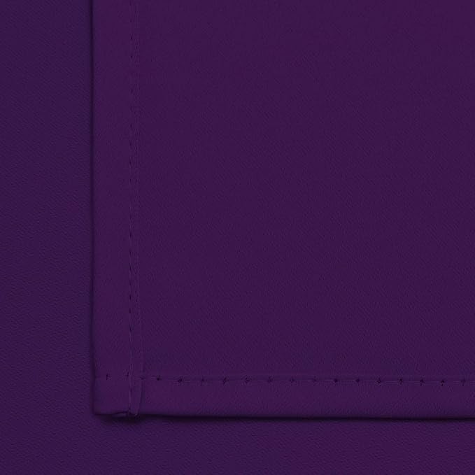 Yakamok Purple Blackout Curtains for Bedroom,Thermal Insulated Blackout Grommet Top Drapes Short Curtains for Living Room,38x36 Inch, 2 Panels
