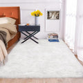 ORINOVA White Fluffy 5x7 Washable Area Rugs for Bedroom Faux Fuzzy Sheepskin Fur Rug for Living Room Nursery Rug