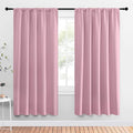 NICETOWN Window Curtains Blackout Drapes, Rouge Pink, 1 Pair, 52 by 72-Inch, Thermal Insulated Solid Rod Pocket Blackout Curtains/Draperies for Living Room