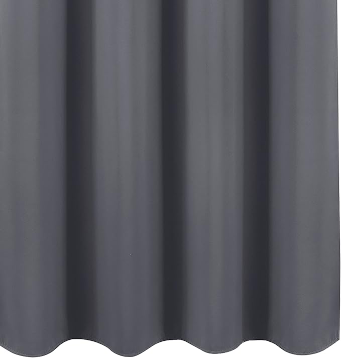 LEMOMO Blackout Curtains 42 x 95 inch/Dark Grey Curtains Set of 2 Panels/Thermal Insulated Room Darkening Bedroom Curtains